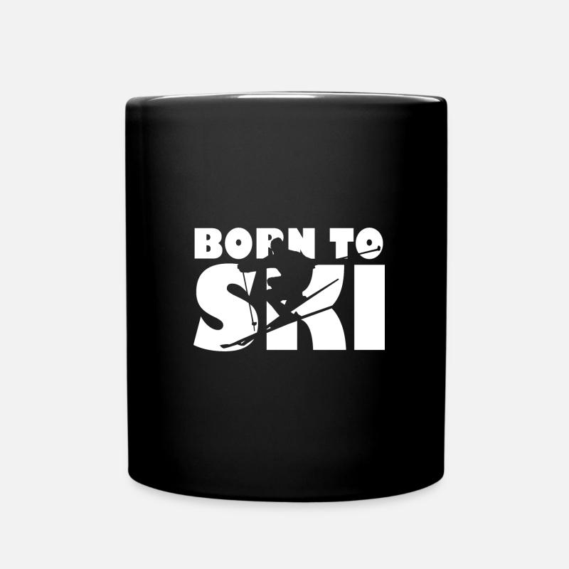Born to Ski - Tasse einfarbig - Schwarz