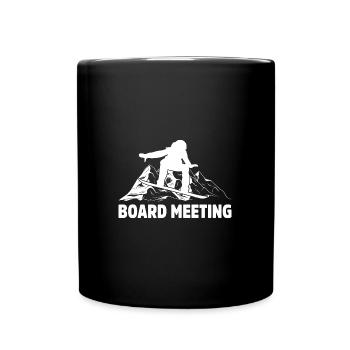 Snowboarding Geschenkidee für Snowboarder Snowboar - Tasse einfarbig - Schwarz - Vorne