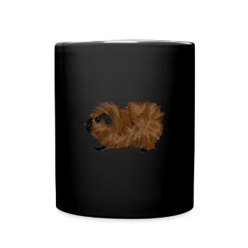 Design avec une rosette cobaye - Mug uni - noir - Devant