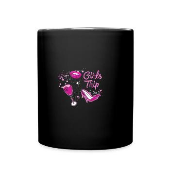 Girls Trip,Party,Tour, Holiday,Girls,Stars - Full Colour Mug - black - Front