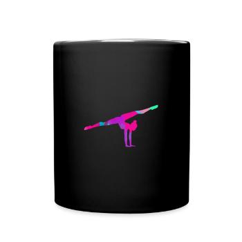 Gymnast, yoga, sports, exercises, dancing, gymnastics - Full Colour Mug - black - Front