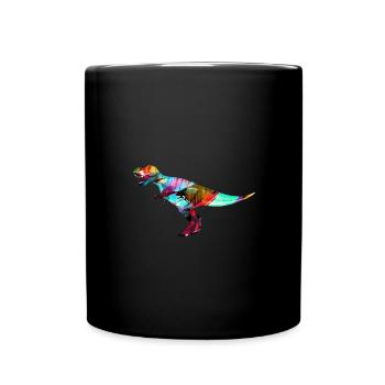 Tyrannosaurus rex,dinosaurier,graffiti - Tasse einfarbig - Schwarz - Vorne