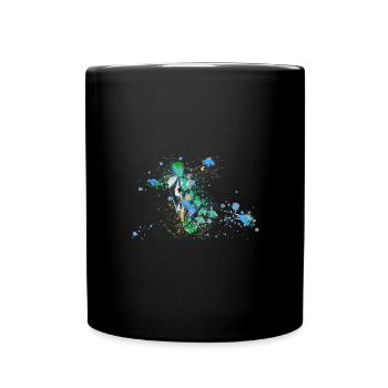 Handball, handballer, Beachhandball,Graffiti - Tasse einfarbig - Schwarz - Vorne