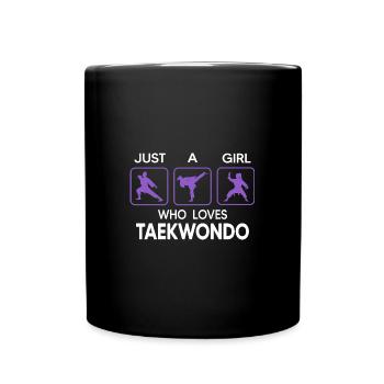 Taekwondo Martial Arts Allkampf TKD Taekwondo-Girl - Full Colour Mug - black - Front