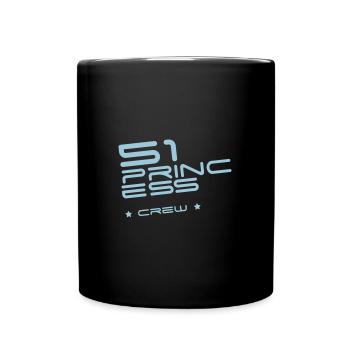 Offizielle Crew-Bekleidung der Princess - Tasse einfarbig - Schwarz - Vorne