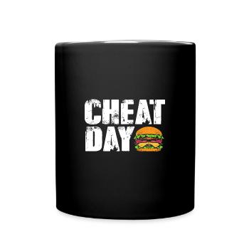 Cheeseburger Burger - Full Colour Mug - black - Front