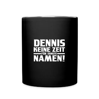 First name Dennis - Full Colour Mug - black - Front