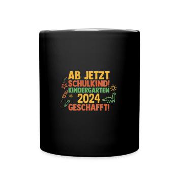 8 Klasse Schulkind Schulanfang Kindergarten Kita E - Tasse einfarbig - Schwarz - Vorne