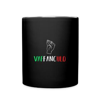 Italien Italiener Vaffanculo - Tasse einfarbig - Schwarz - Vorne