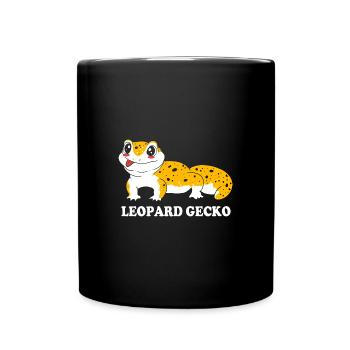 Leopard Gecko - Tasse einfarbig - Schwarz - Vorne