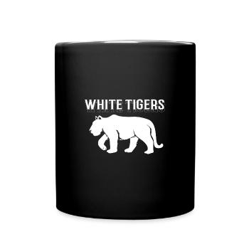 Weißer Tiger - Tasse einfarbig - Schwarz - Vorne