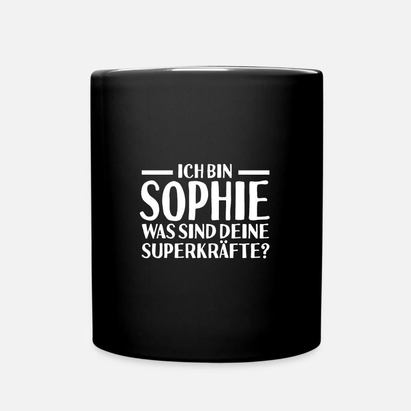 Vorname Sophie - Tasse einfarbig - Schwarz