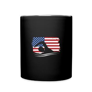 Natation Nageurs Piscine Moniteurs de natation - Mug uni - noir - Devant