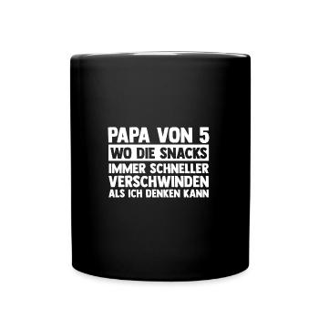 Dad of 5 children - Full Colour Mug - black - Front