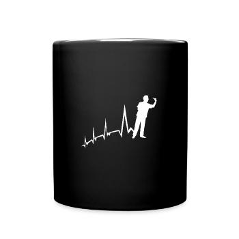Darts Player Heartbeat Darts - Full Colour Mug - black - Front