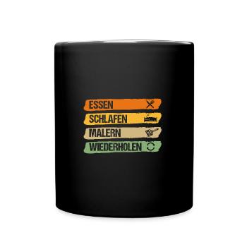 Maître Peintre Compagnon Peintre - Mug uni - noir - Devant