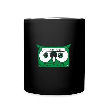 Owl Cassette music - Tasse einfarbig - Schwarz - Vorne