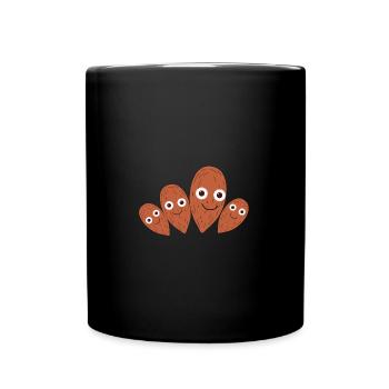 Noix,Noix,Noix,Famille,Famille,Amandes - Mug uni - noir - Devant