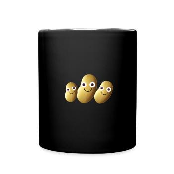 kartoffelfamilie,kartoffeln,familie,kartoffel - Tasse einfarbig - Schwarz - Vorne