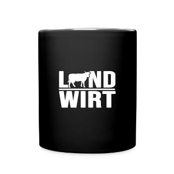 landwirt milchbauer almwirtschaft bauer - Tasse einfarbig - Schwarz - Vorne