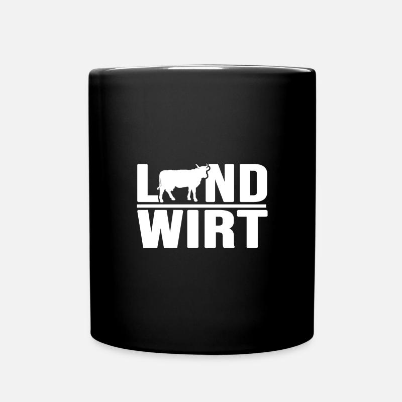 landwirt milchbauer almwirtschaft bauer - Tasse einfarbig - Schwarz