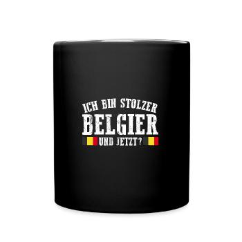 Belgier Belgisch Belgien - Tasse einfarbig - Schwarz - Vorne