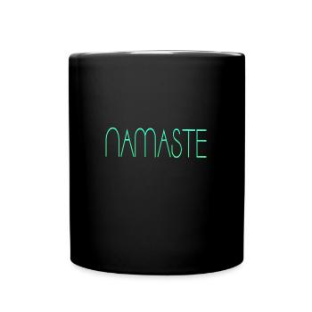 Namaste - Tasse einfarbig - Schwarz - Vorne