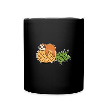 Ananas - Tasse einfarbig - Schwarz - Vorne
