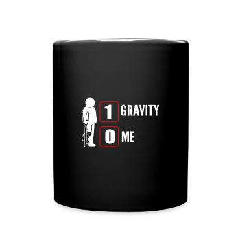 Gebrochenes Bein - Tasse einfarbig - Schwarz - Vorne
