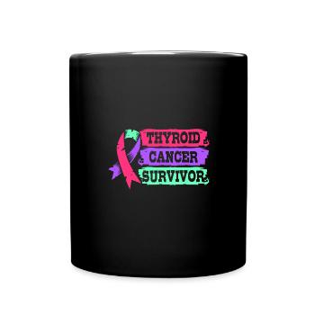 Schilddrüsenkrebs - Tasse einfarbig - Schwarz - Vorne