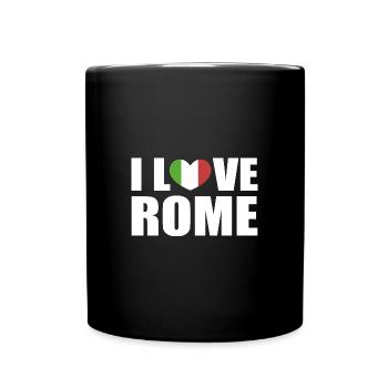 Italien Rom - Tasse einfarbig - Schwarz - Vorne