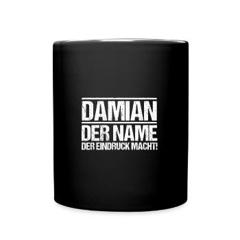 Vorname Damian - Tasse einfarbig - Schwarz - Vorne