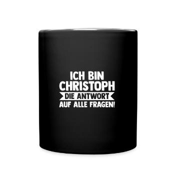 Prénom Chris Christoph - Mug uni - noir - Devant