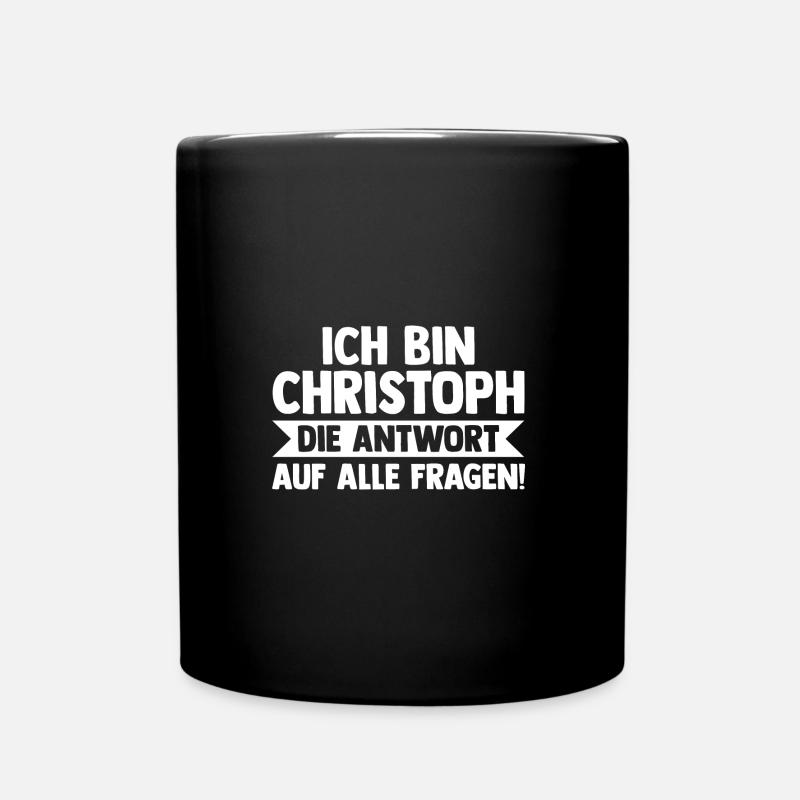 Prénom Chris Christoph - Mug uni - noir