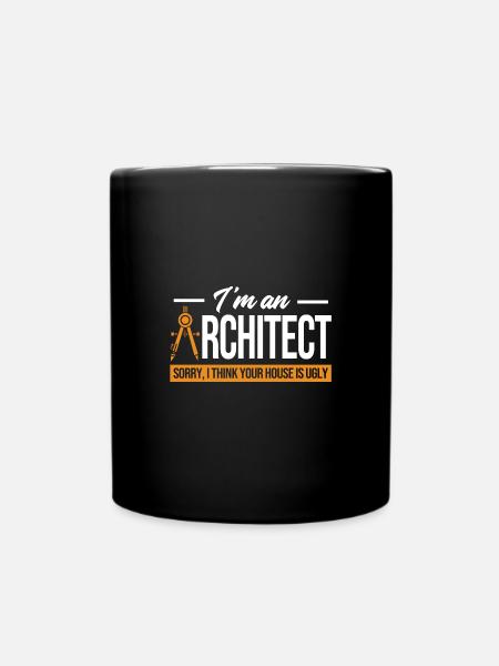 Architekt - Tasse einfarbig - Schwarz