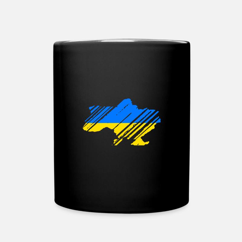 Ukraine - Tasse einfarbig - Schwarz