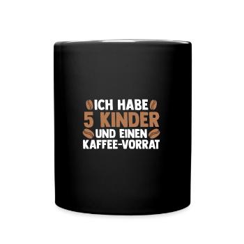 Mom of 5 kids coffee - Full Colour Mug - black - Front