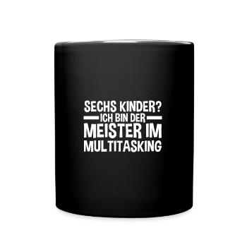 Dad of 6 children - Full Colour Mug - black - Front