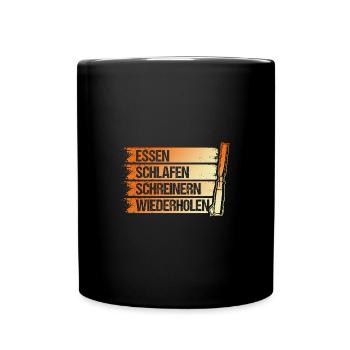 Tischler Zimmermann Schreiner - Tasse einfarbig - Schwarz - Vorne