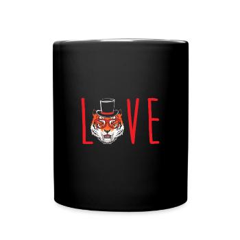 Säbelzahntiger - Tasse einfarbig - Schwarz - Vorne