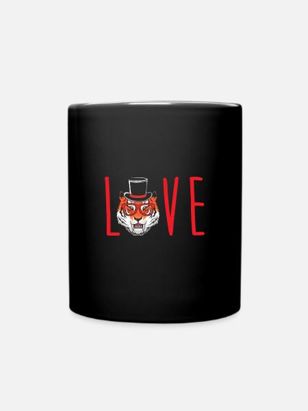 Säbelzahntiger - Tasse einfarbig - Schwarz