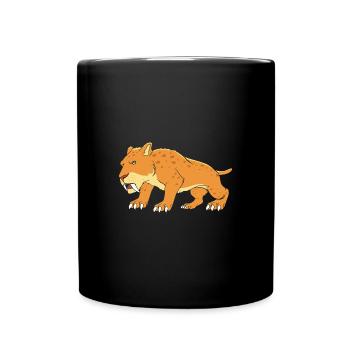 Tigre à dents de sabre - Mug uni - noir - Devant