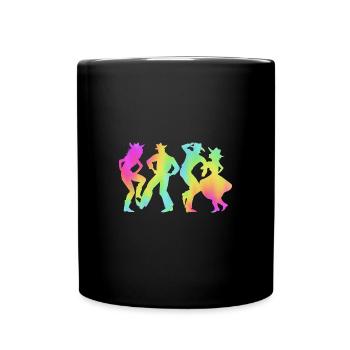 Danse carrée - Mug uni - noir - Devant