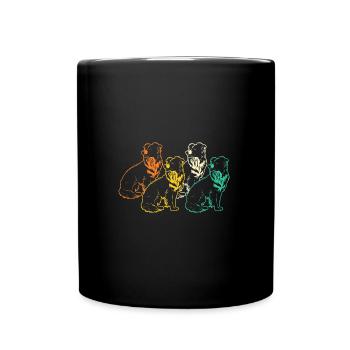 Border Collie - Mug uni - noir - Devant
