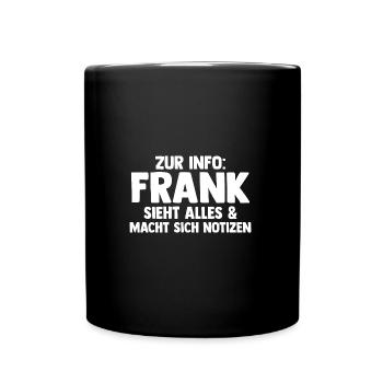Frank - Tasse einfarbig - Schwarz - Vorne