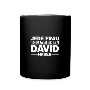 David - Tasse einfarbig - Schwarz - Vorne