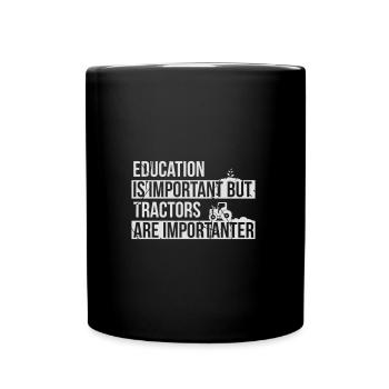 Tractor are importanter farmer farm - Full Colour Mug - black - Front