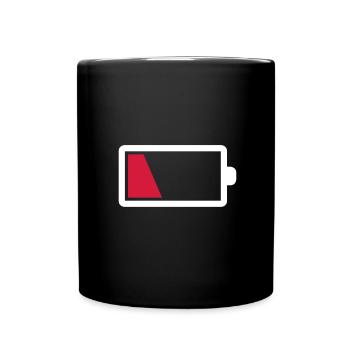 battery empty - Full Colour Mug - black - Front