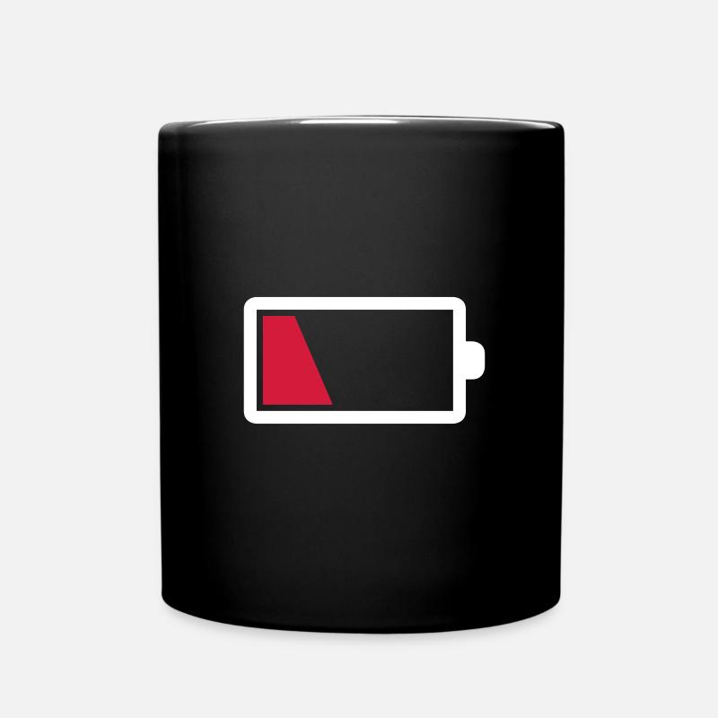 Akku leer - Tasse einfarbig - Schwarz