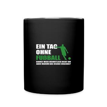 Fußballspieler Geschenk Fußball Fan Fußballer - Tasse einfarbig - Schwarz - Vorne
